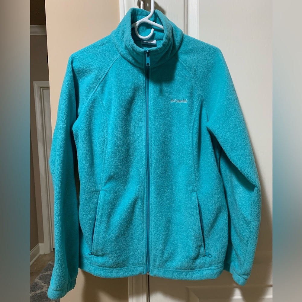 Columbia Turquoise Fleece Outerwear